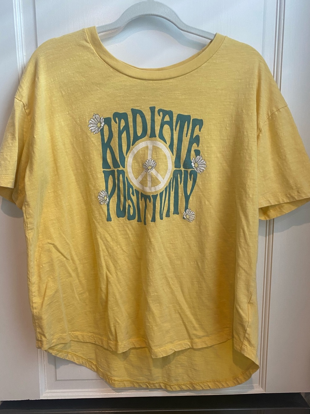 Wildfox Tshirt Yellow “Radiate Positivity” XL